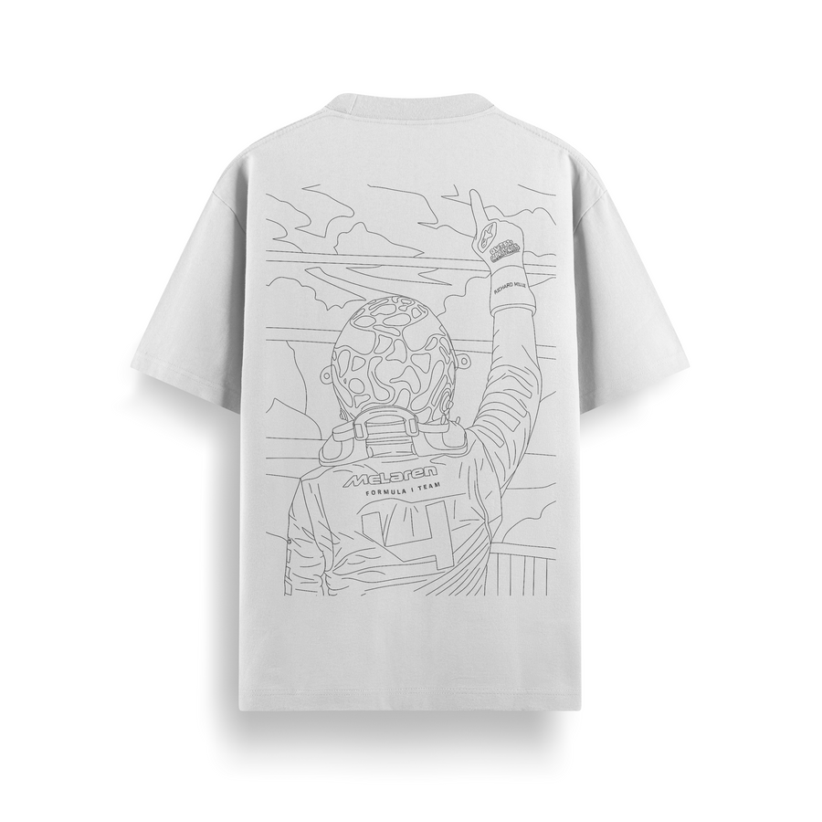 Lando Victory Sketch White Oversized Tee
