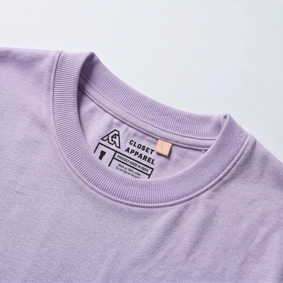 Lilac Grey Oversized 240 GSM Tee