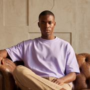 Lilac Grey Oversized 240 GSM Tee