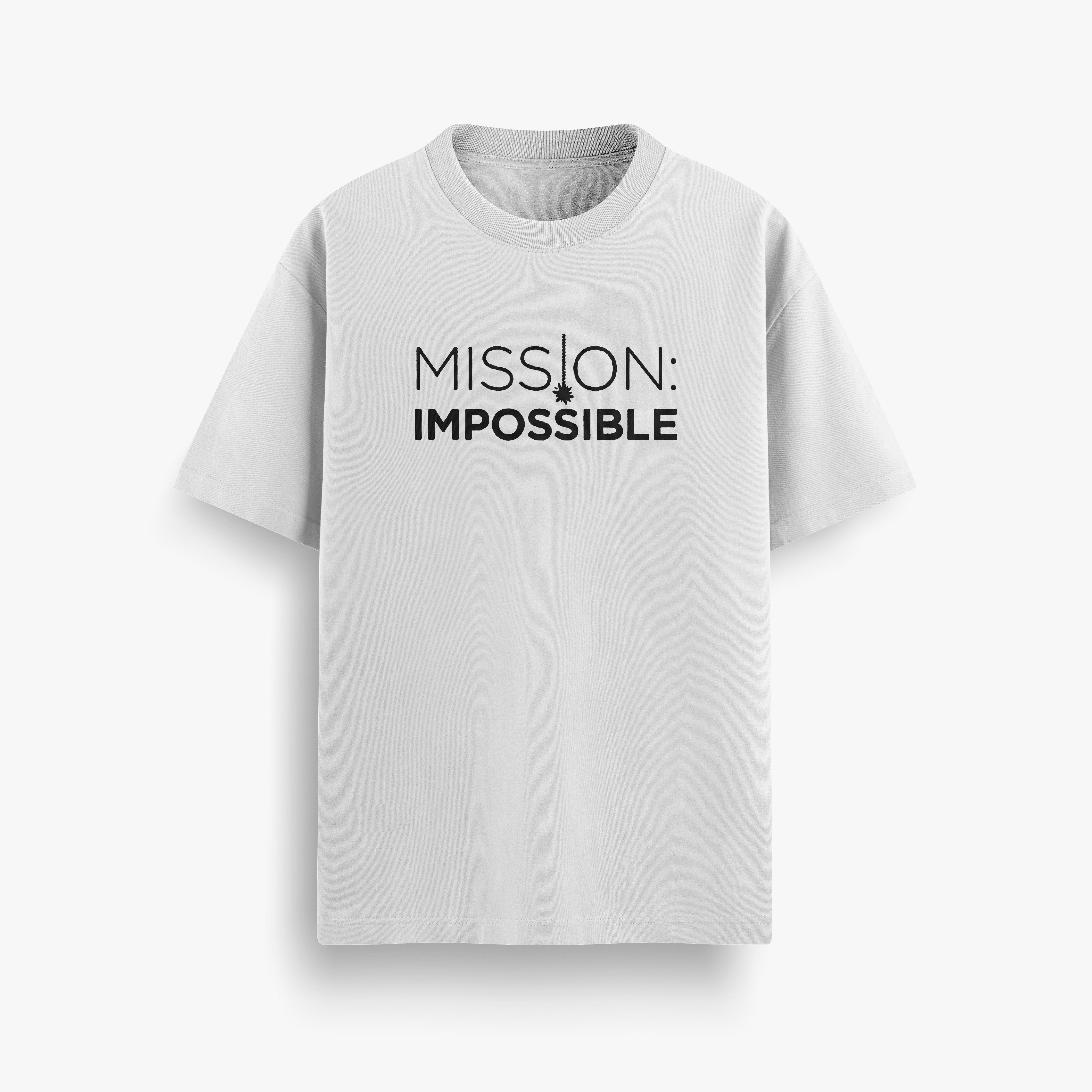 Mission: Impossible – White Oversized 240 GSM Tee
