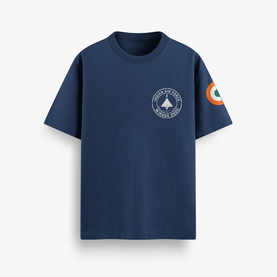 Mirage 2000 Blueprint Navy Oversized 240 GSM Tee