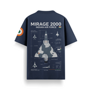 Mirage 2000 Blueprint Navy Oversized 240 GSM Tee