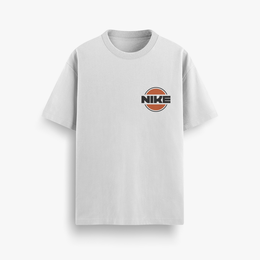 Chameleon Kick White Oversized 240 GSM Tee