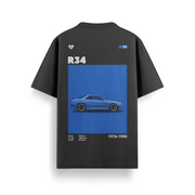 R34 Deep Black Oversized 240 GSM Tee