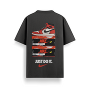 Jordan Stack Black Oversized 240 GSM Tee