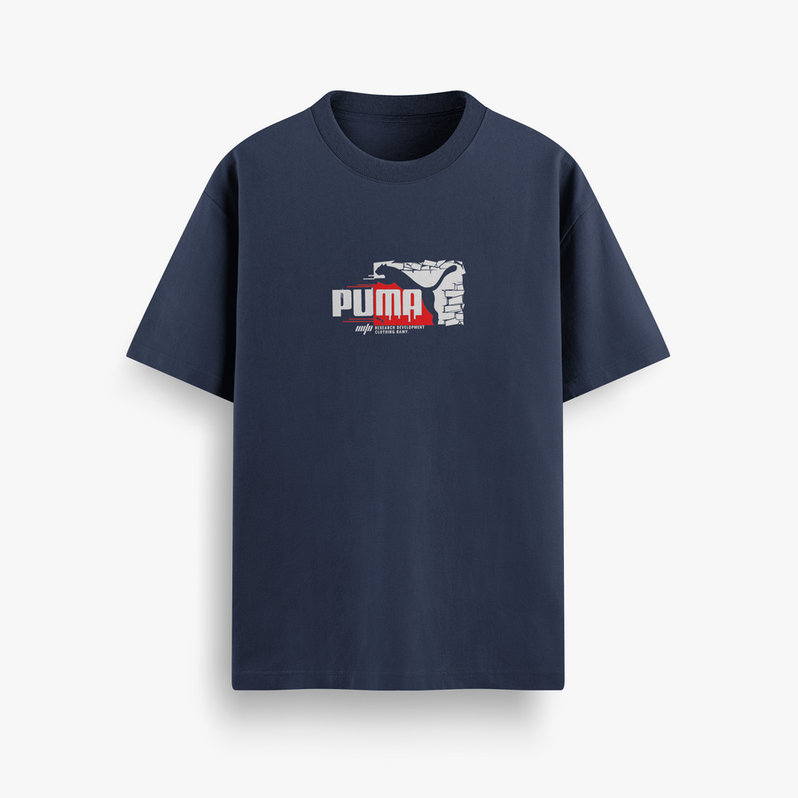Speedcat Sketch Navy Oversized 240 GSM Tee