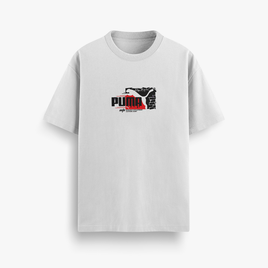 Speedcat Sketch White Oversized 240 GSM Tee