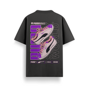 Smiley World Black Oversized 240 GSM Tee
