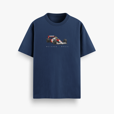 McLaren MP4/4 Navy Oversized 240 GSM Tee