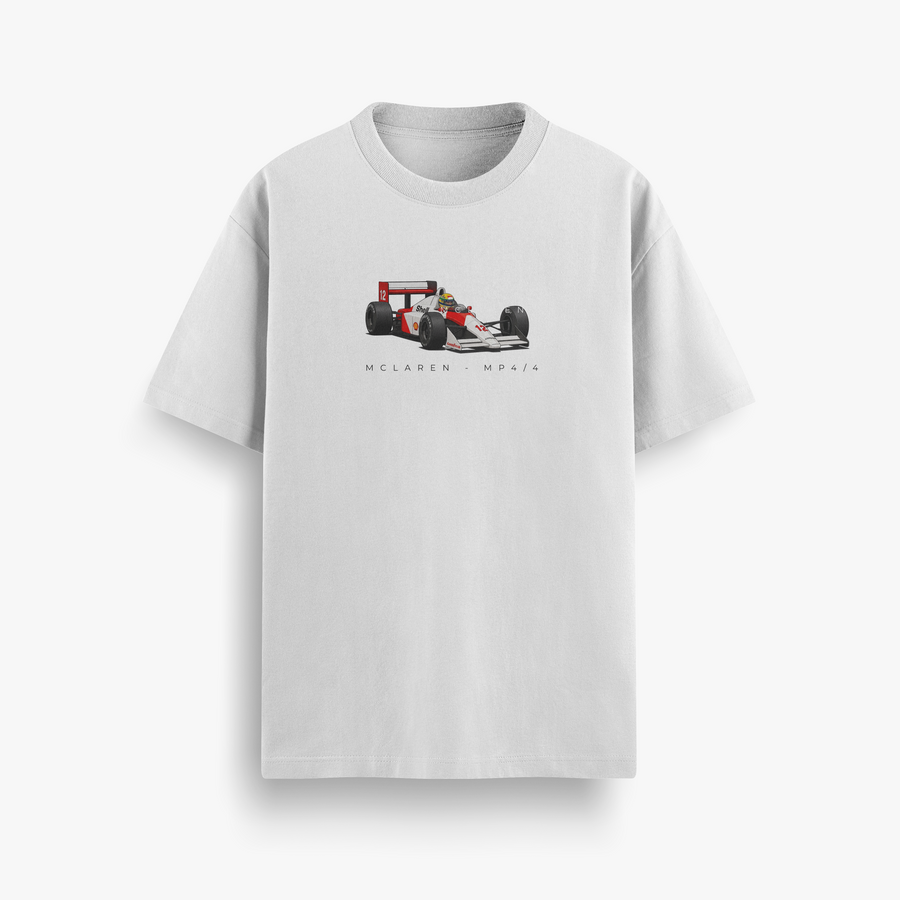McLaren MP4/4 Off White Oversized 240 GSM Tee