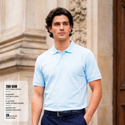 Mint Blue 260 GSM Polo