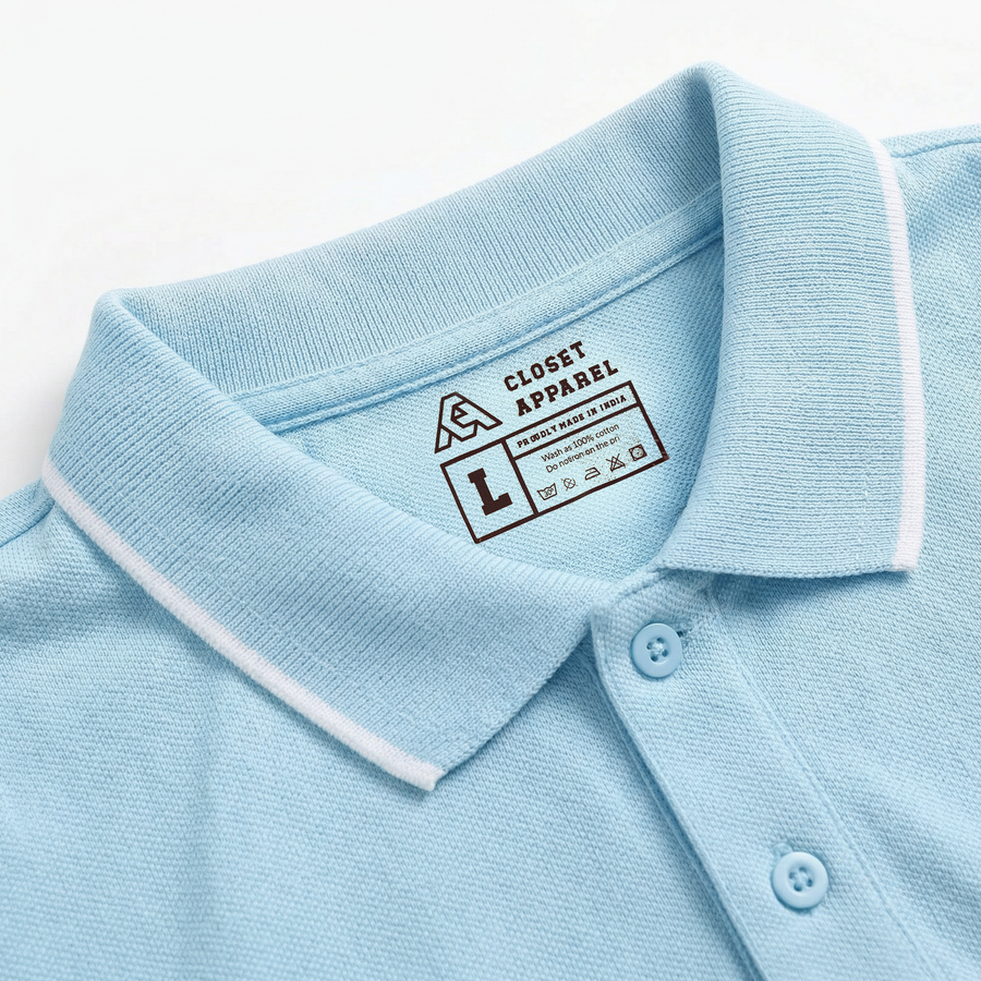 Mint Blue 260 GSM Polo