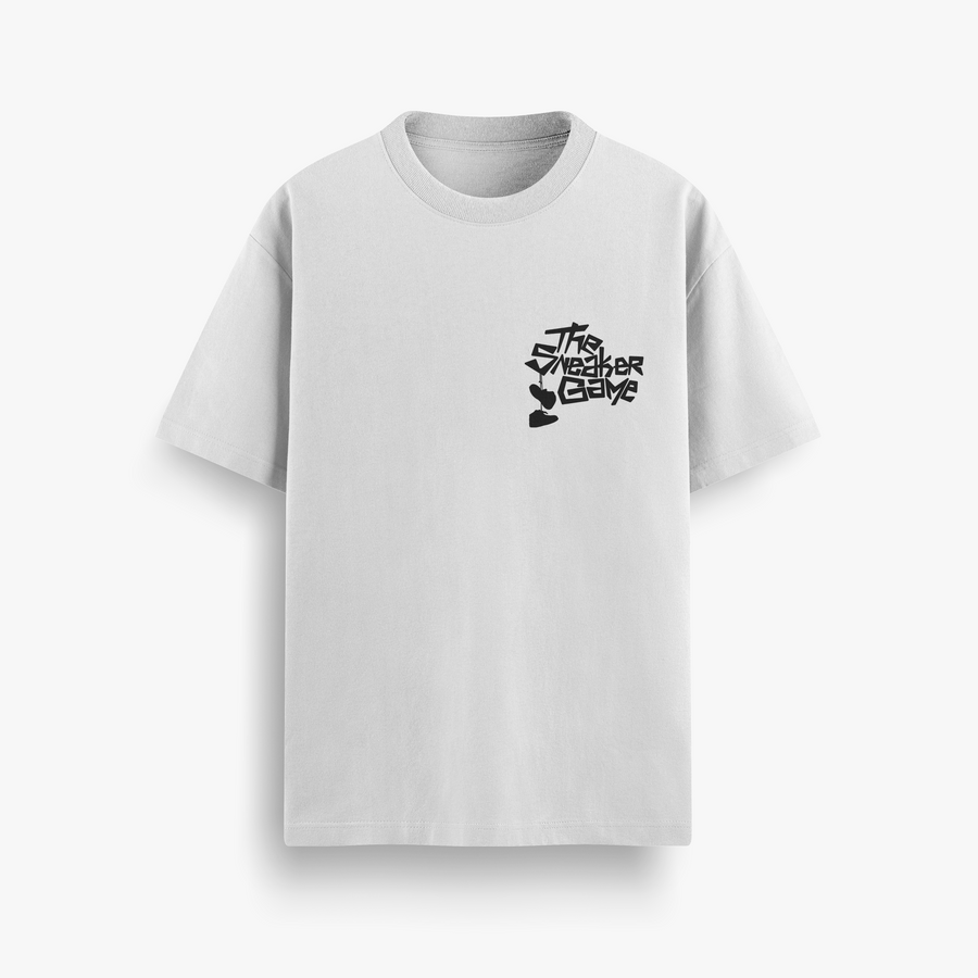 Just For Kicks White Oversized 240 GSM Tee