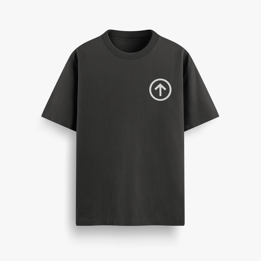 System Optimized Black Oversized Tee