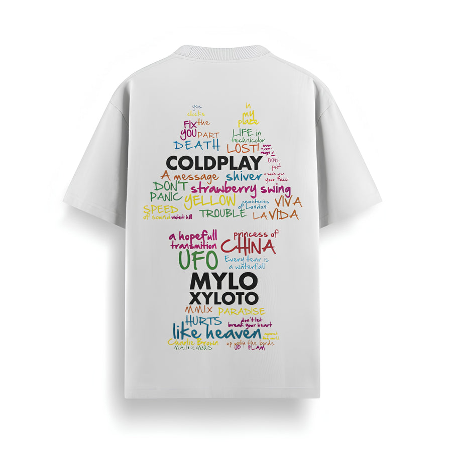 Coldplay Mylo Off-White Oversized 240 GSM Tee