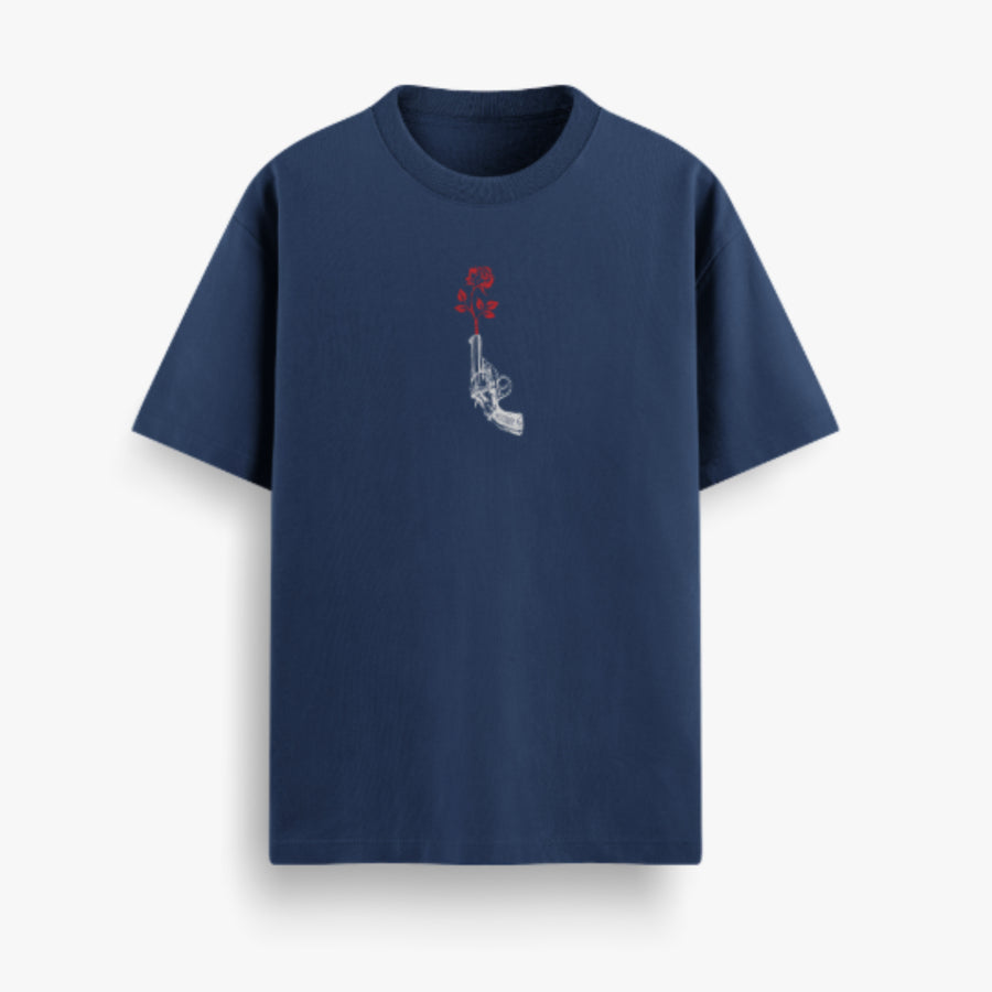 Guns N Roses Nightrain Navy Oversized 240 GSM Tee