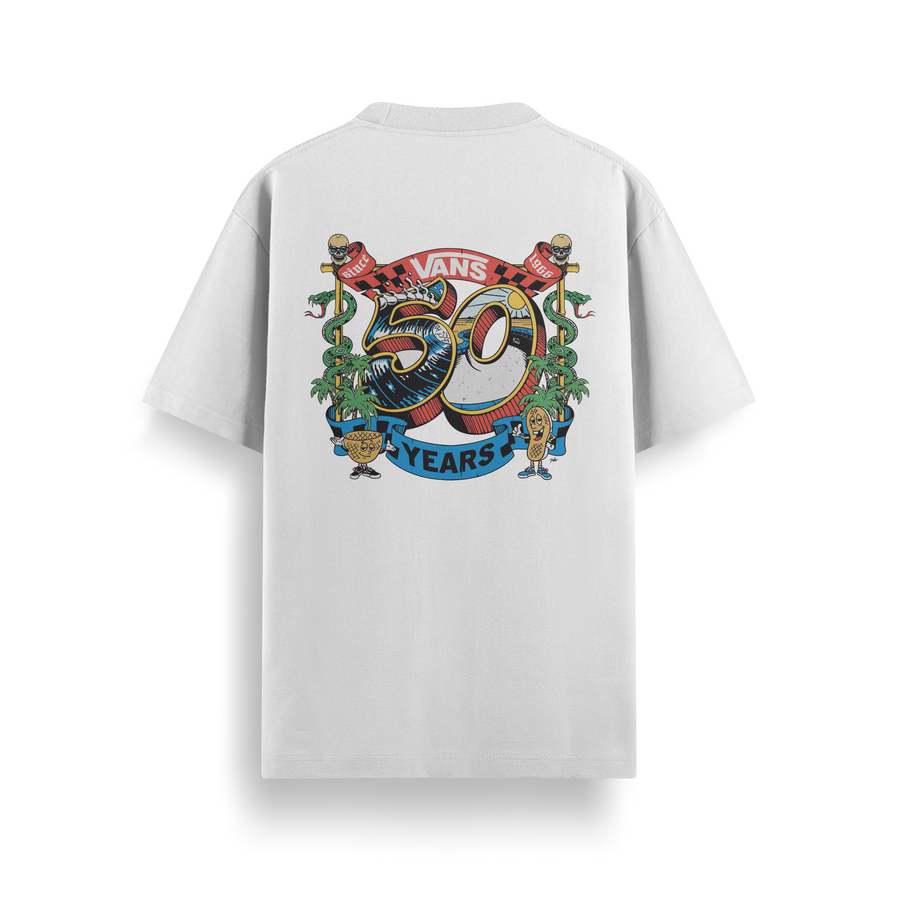 Vans 50 Years White Oversized 240 GSM Tee