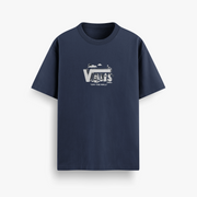 Skate Deck Navy Oversized 240 GSM Tee