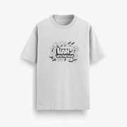 Off The Wall Doodle White Oversized 240 GSM Tee