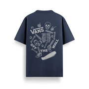 Off The Wall Doodle Navy Oversized 240 GSM Tee