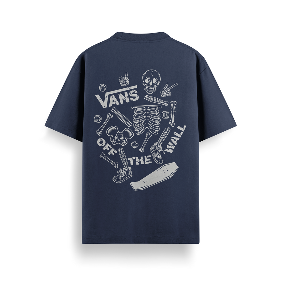Off The Wall Doodle Navy Oversized 240 GSM Tee
