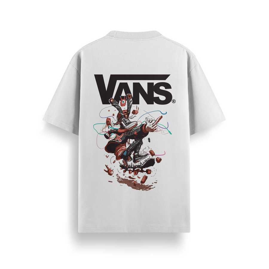 Vans Motion White Oversized 240 GSM Tee