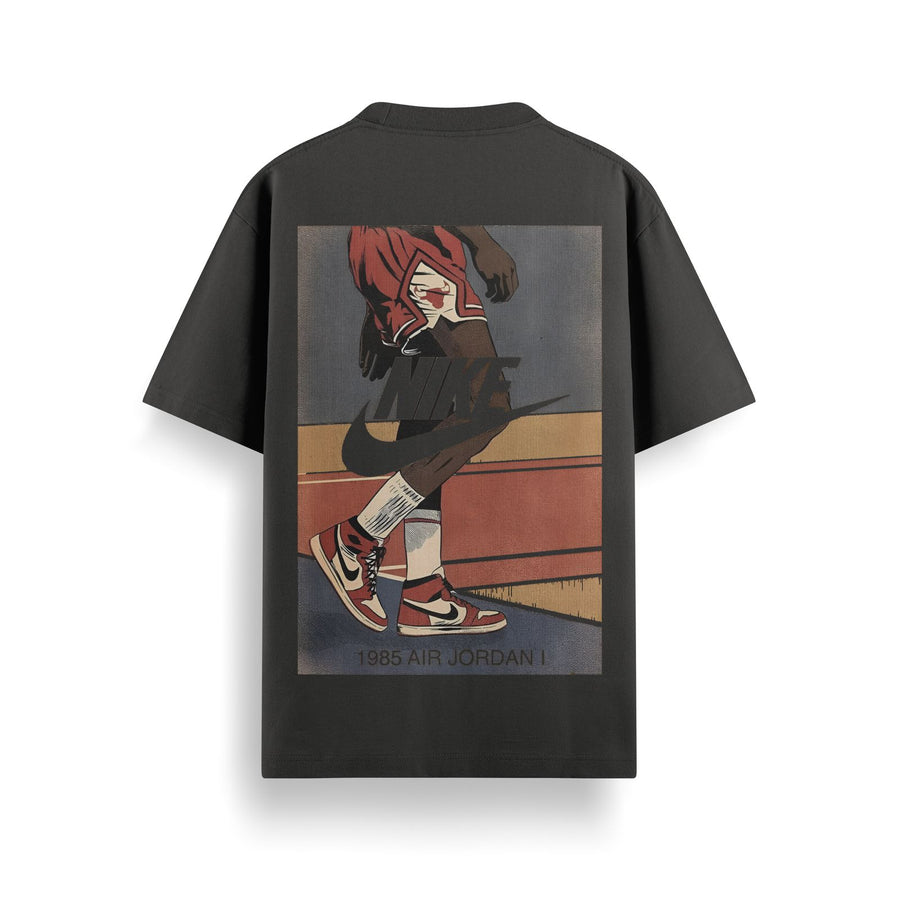 Court Legend Black Oversized 240 GSM Tee