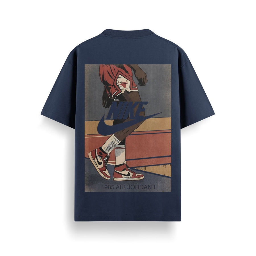 Court Legend Navy Oversized 240 GSM Tee