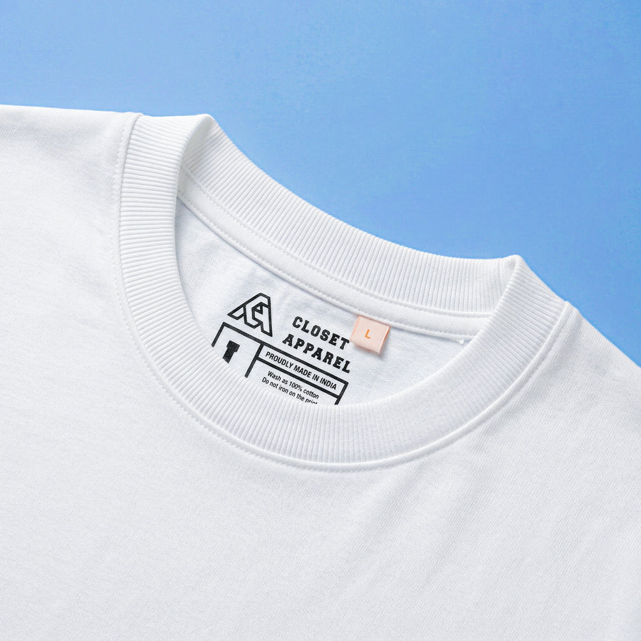 Off White Oversized 240 GSM Tee