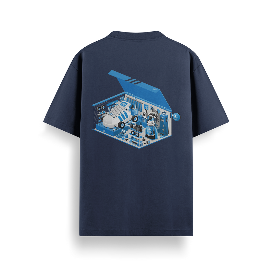 Sneaker Lab Navy Oversized 240 GSM Tee