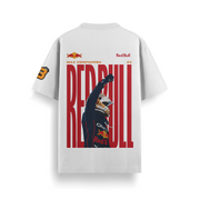 Red Bull Racing Off White Oversized 240 GSM Tee