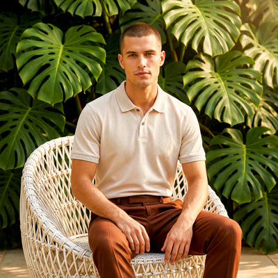 Sand Beige 240 GSM Polo