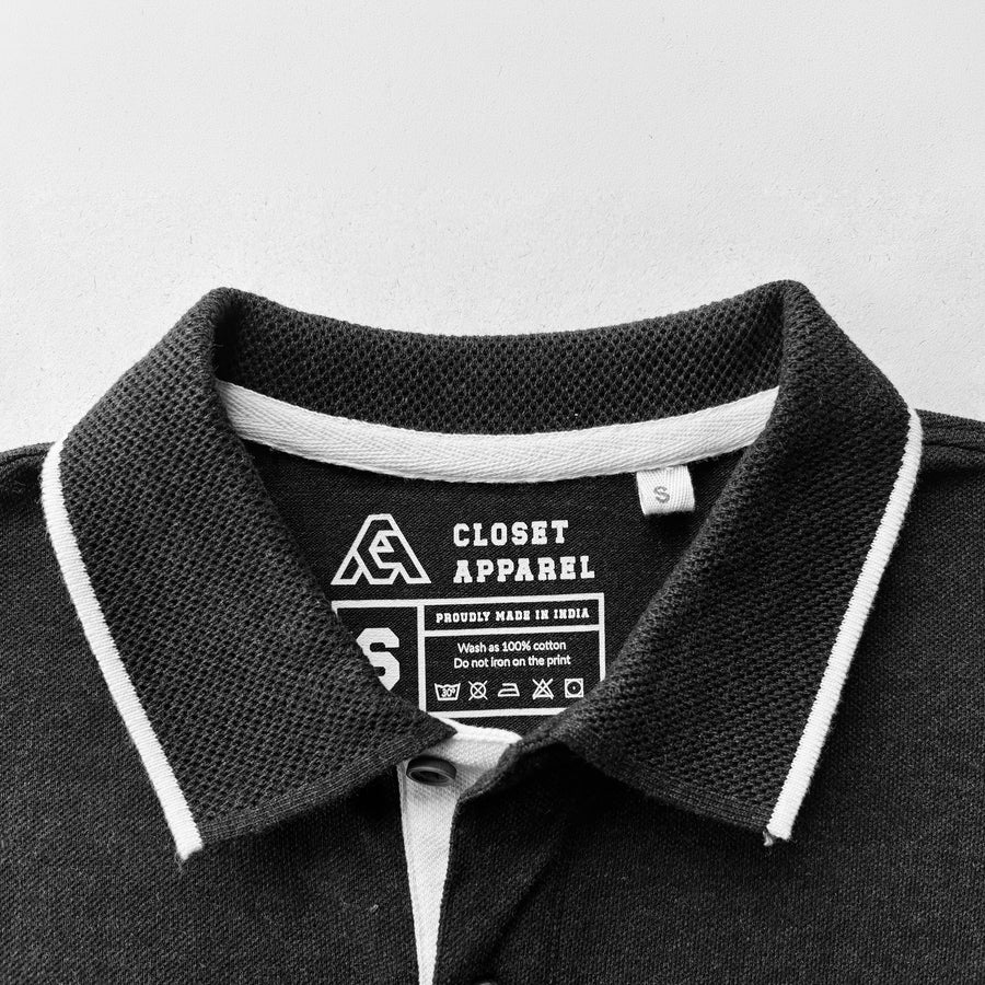 Charcoal Melange 240 GSM Polo