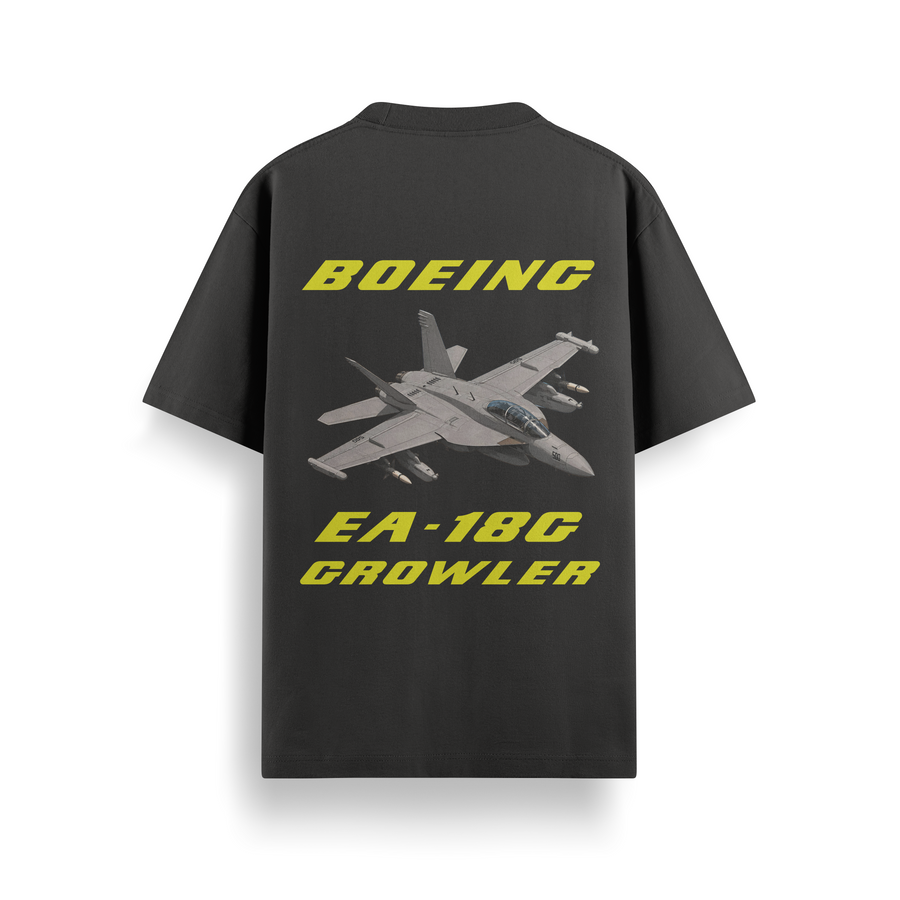 Boeing EA-18G Growler Black Oversized 240 GSM Tee