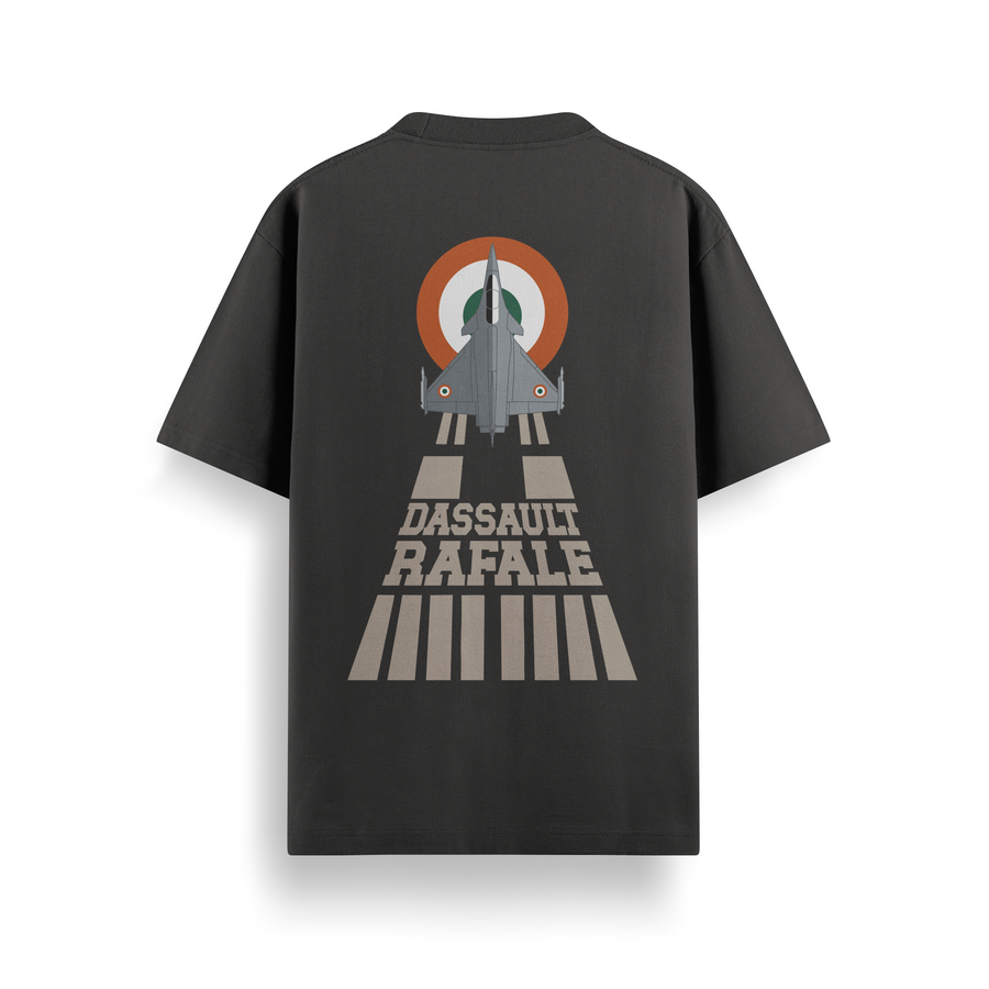 Dassault Rafale Runway Black Oversized 240 GSM Tee