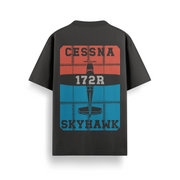 Cessna Skyhawk Black Oversized 240 GSM Tee
