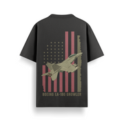 Growler Flag Black Oversized 240 GSM Tee