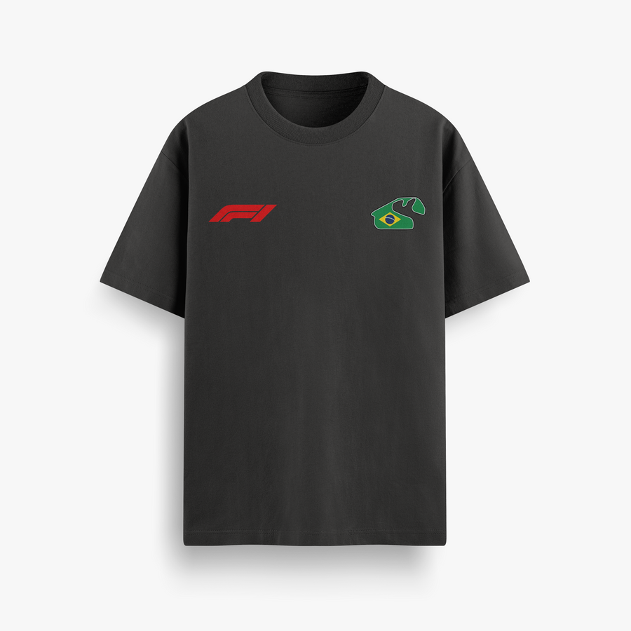 São Paulo GP Black Oversized 240 GSM Tee