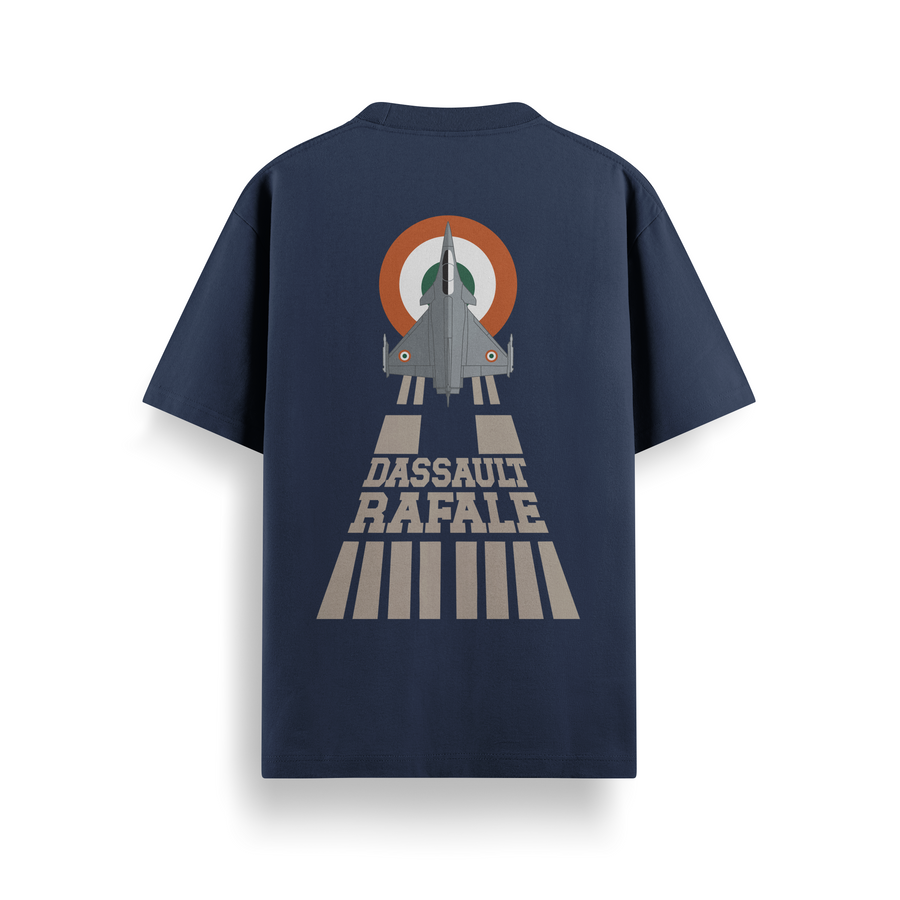 Dassault Rafale Runway Navy Oversized 240 GSM Tee