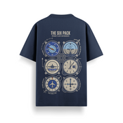 The Six Pack Navy Oversized 240 GSM Tee