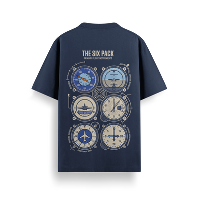 The Six Pack Navy Oversized 240 GSM Tee