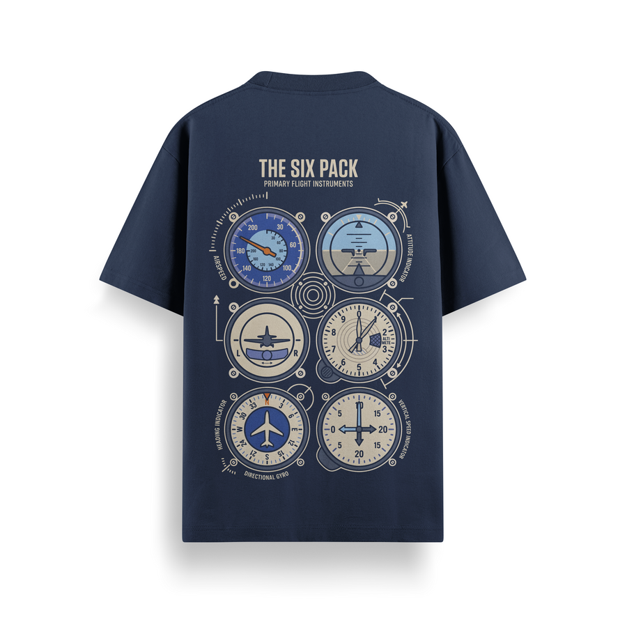 The Six Pack Navy Oversized 240 GSM Tee