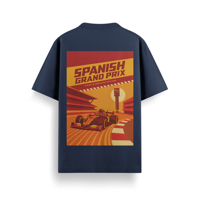 Spanish GP Navy Oversized 240 GSM Tee