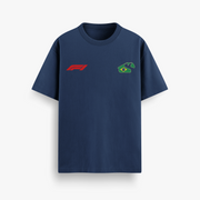 São Paulo GP Navy Oversized 240 GSM Tee