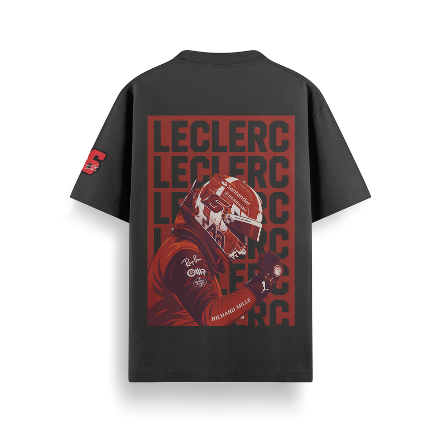 Leclerc Black Oversized 240 GSM Tee