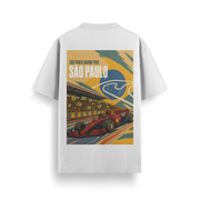 São Paulo GP Off White Oversized 240 GSM Tee