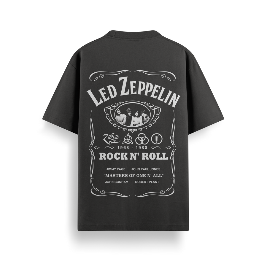 Led Zeppelin – Rock 'N Roll Label Tee (Black)