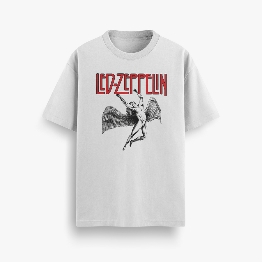 Led Zeppelin – Lcarus Logo Tee (White)