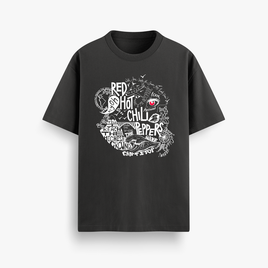 Red Hot Chili Peppers – Scribble Globe Tee (Black)