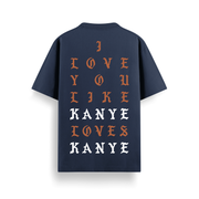 Kanye Loves Kanye Navy Oversized 240 GSM Tee